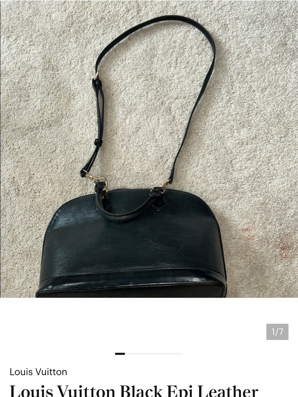 ✔️🖤Authentic Louis Vuitton 🖤✔️Classic Black Epi Leather Crossbody Satchel